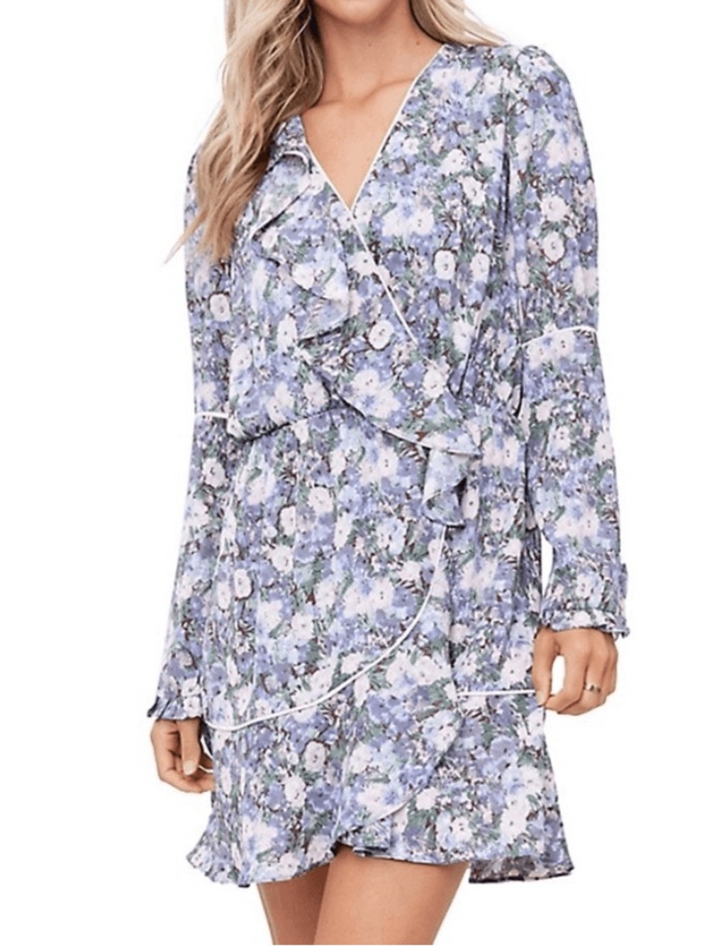 En Saison Floral Print Long Sleeve Floral Print Dress